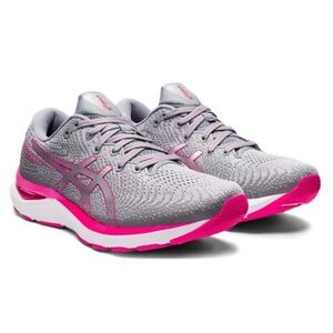 ASICS Women's Gel-Cumulus 24 Running Shoes Sheet Rock/Pink Glo US 11 EU 41